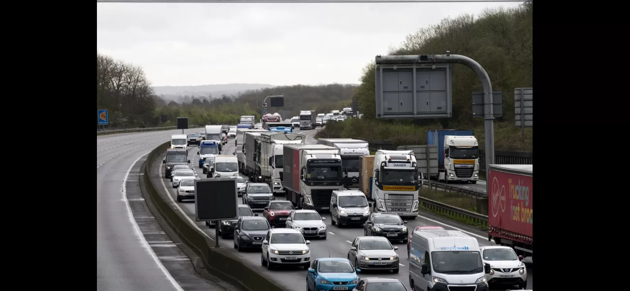 Travelers to England advised of significant delays due to closure of major highway M25.