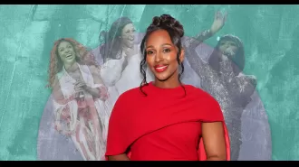 Alexandra Burke still sheds tears when watching her X Factor finale.