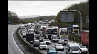 Travelers to England advised of significant delays due to closure of major highway M25.