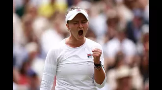 Czech player, Barbora Krejcikova, wins Wimbledon and becomes the first from her country to do so, making tennis history.