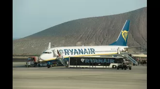 Six people were taken into custody following a physical altercation during a stag party on a Ryanair flight at Tenerife airport.