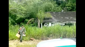 Boys discover human bones while playing in deserted house.