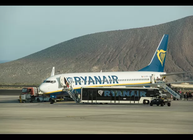 Six people were taken into custody following a physical altercation during a stag party on a Ryanair flight at Tenerife airport.