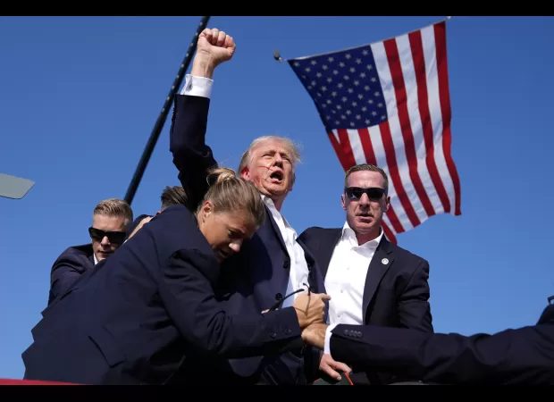 Trump was quickly taken off stage in PA due to what seemed like gunshots in the audience.