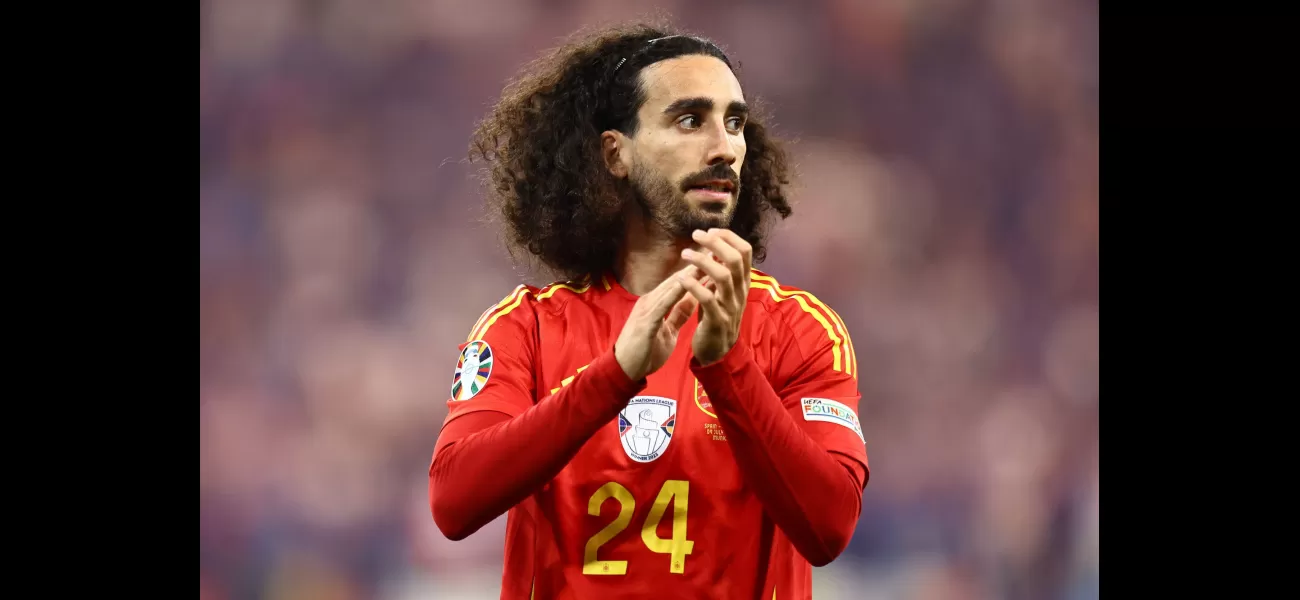 Marc Cucurella is being jeered at the Euro 2024 final between England and Spain.