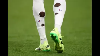 Why do English soccer players make holes in their socks?