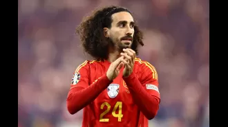 Marc Cucurella is being jeered at the Euro 2024 final between England and Spain.