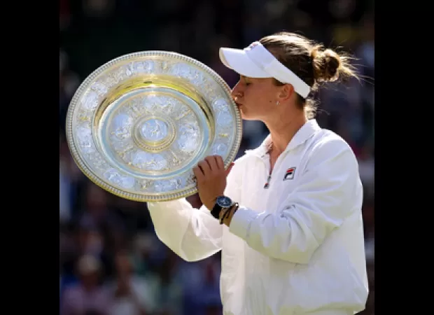 Krejcikova triumphs over Paolini in three sets to claim first Wimbledon title in 2024.
