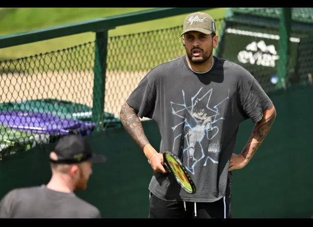 Tennis player Nick Kyrgios offers to coach Kate Middleton following her inspiring comeback at Wimbledon.