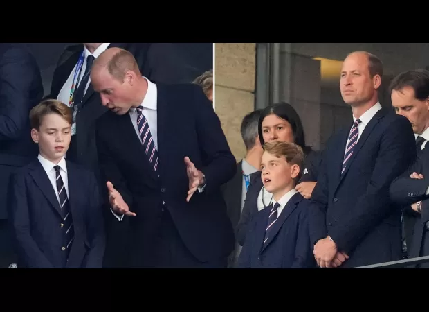 Prince George and his dad, Prince William, attend the Euro 2024 final together to watch England play.