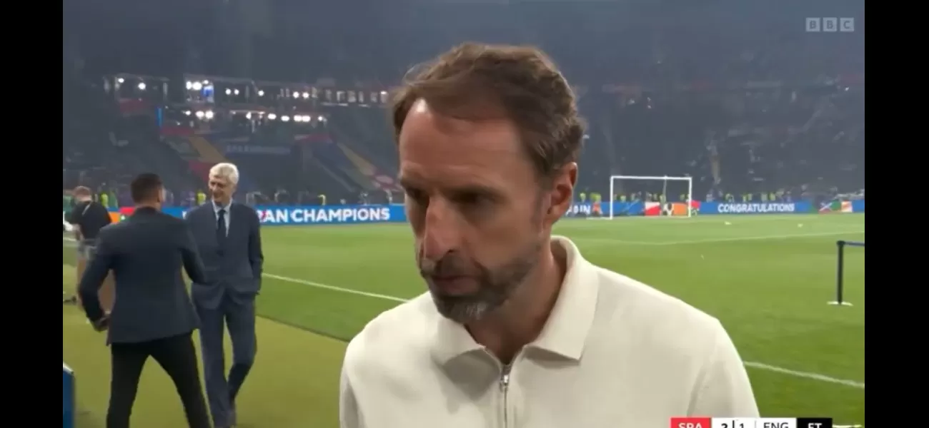 BBC's mistake confuses viewers when they abruptly end interview with disappointed Gareth Southgate.