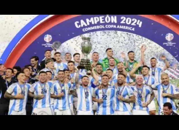 Argentina breaks Copa America record, defeats Colombia 1-0 despite Messi injury.