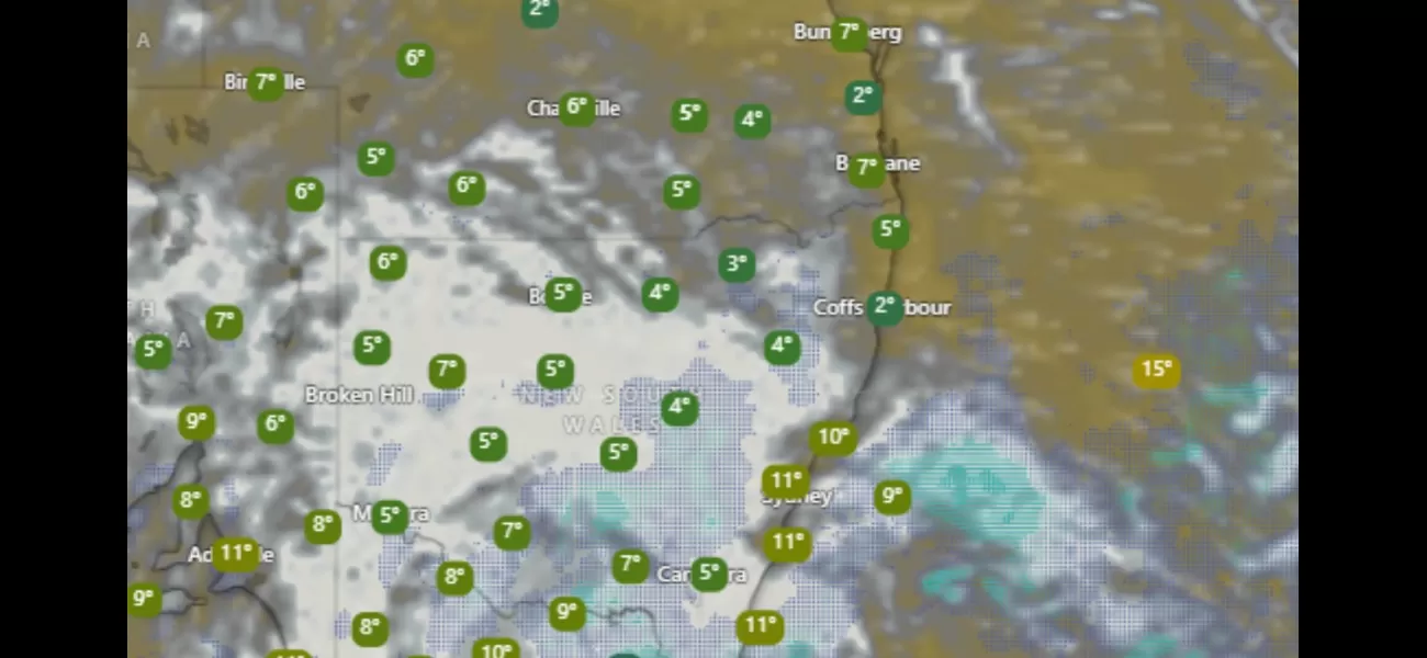 Bitterly cold weather is moving northward.