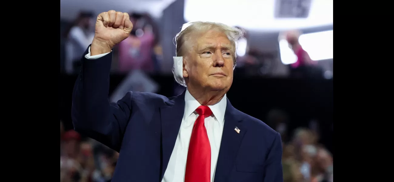After an assassination attempt, Trump appears in public for the first time with a bandage on his ear.