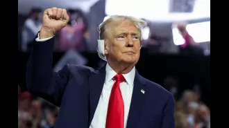 After an assassination attempt, Trump appears in public for the first time with a bandage on his ear.