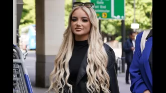 A model from Onlyfans who allegedly threw a milkshake at Nigel Farage denies the accusation of assault.