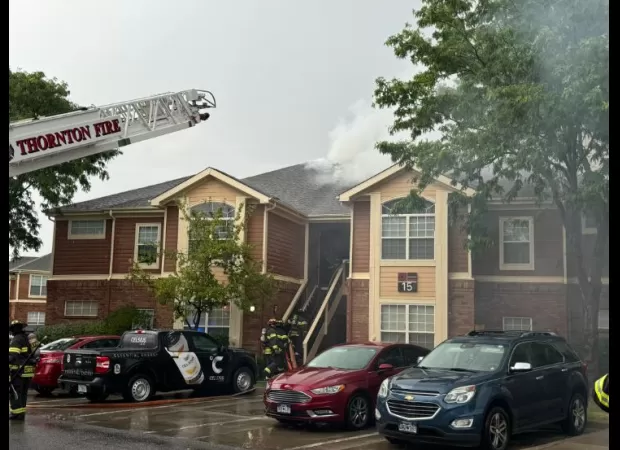 Fire caused by lightning displaces over 20 people in Thornton.