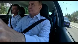 Putin risked his safety by driving a Lada without a bulletproof vest, following Trump's close call.