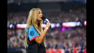 American country singer seeks treatment following botched performance of national anthem.
