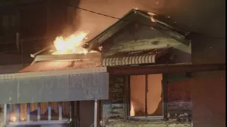 A miraculous escape from a fire that destroyed a home was triggered by the smell of smoke.