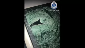 A teenager reportedly threw a 4kg rock at a moving car, shocking and unbelievable.