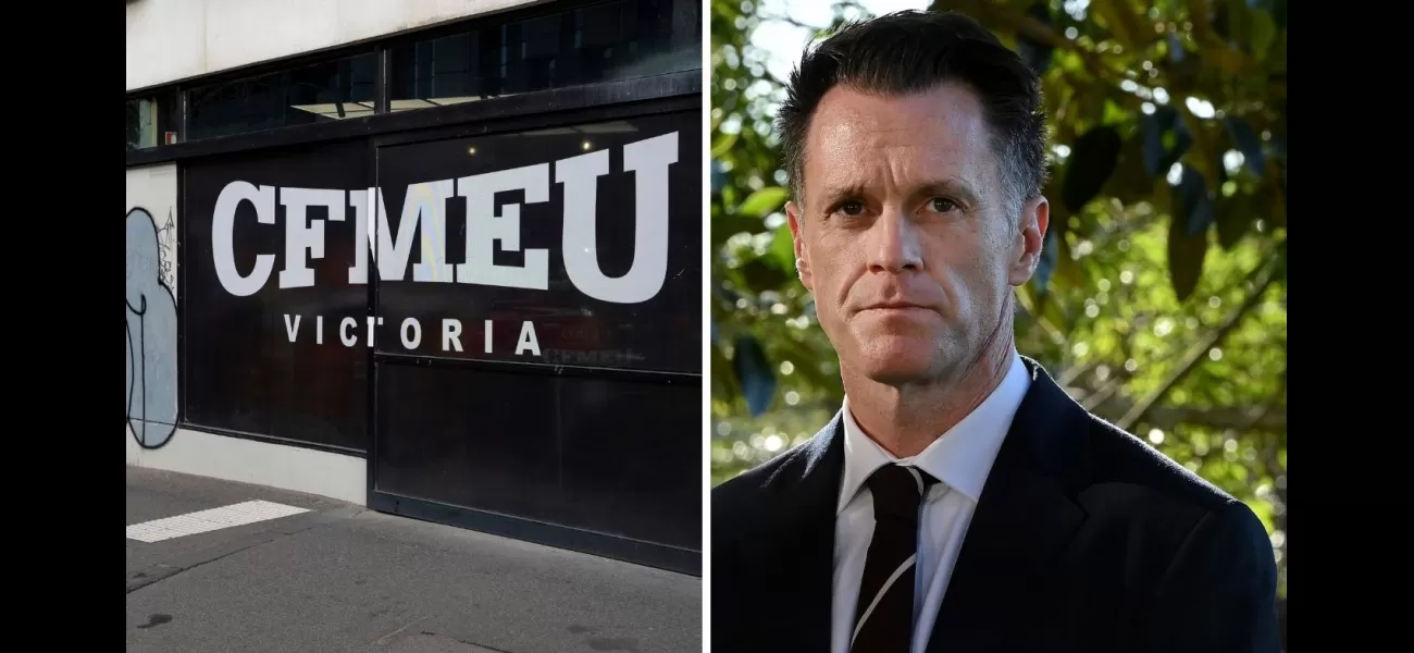 NSW Premier takes action to remove CFMEU from Labor Party due to accusations of bribery.