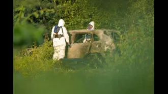 The bodies of two British men were discovered in a burned car in Sweden, the result of an apparent targeted attack by a criminal organization.