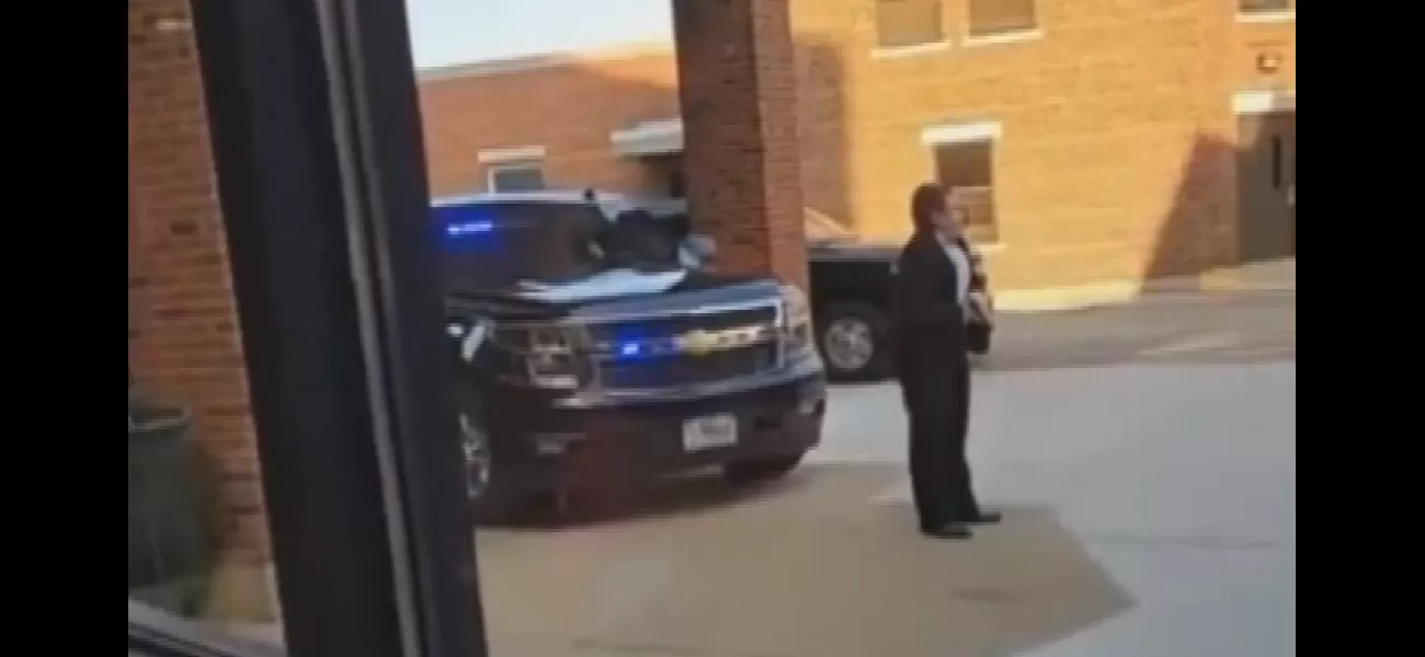 Trump was seen walking as he arrived at the hospital.