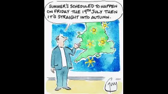 A daily cartoon by Guy Venables, published in the Metro newspaper.