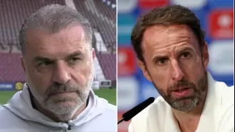 The manager of Tottenham, Ange Postecoglou, comments on potentially taking over as England's coach from Gareth Southgate.