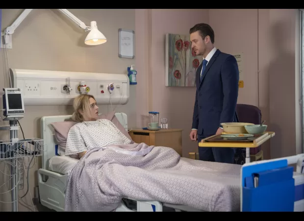 Joel commands Lauren to take extreme measures to rescue him from his impending doom on Coronation Street.