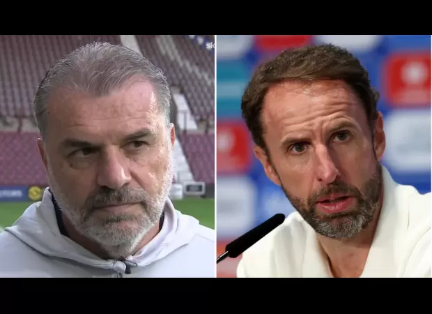 The manager of Tottenham, Ange Postecoglou, comments on potentially taking over as England's coach from Gareth Southgate.