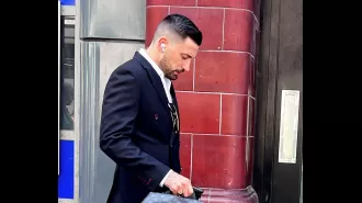 Giovanni Pernice appears unhappy in London following controversy on Strictly Come Dancing.