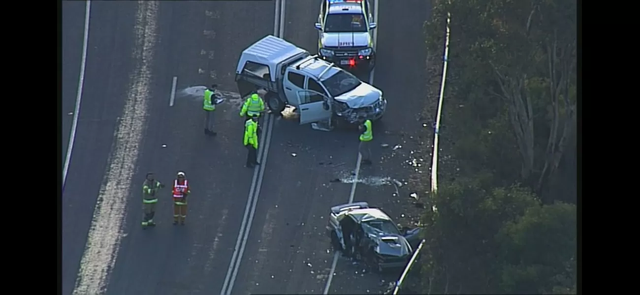 Two-car accident near Adelaide sends six to hospital.