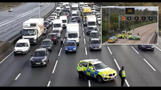 Protesters against oil are given record jail sentences for causing disruption on the M25 highway.