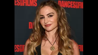Former 90s TV star's 13-year-old son helps edit her provocative photos for OnlyFans.