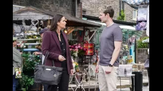 Lauren upset by Peter's remarks about son's diagnosis in EastEnders.