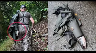 Fisherman in Wales receives fine for hiding salmon in his sleeve.
