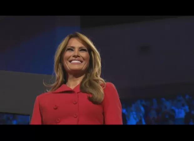 Melania Trump makes first public appearance in months.