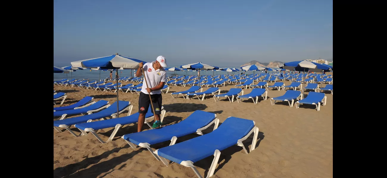 A popular vacation destination in Spain is charging visitors €250 if they reserve sun loungers.