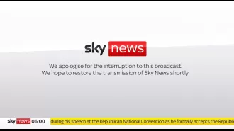 Sky News stops broadcasting due to a widespread IT issue.