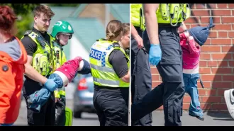 Emergency responders rush to railway to save a child, but it turns out to be a doll.