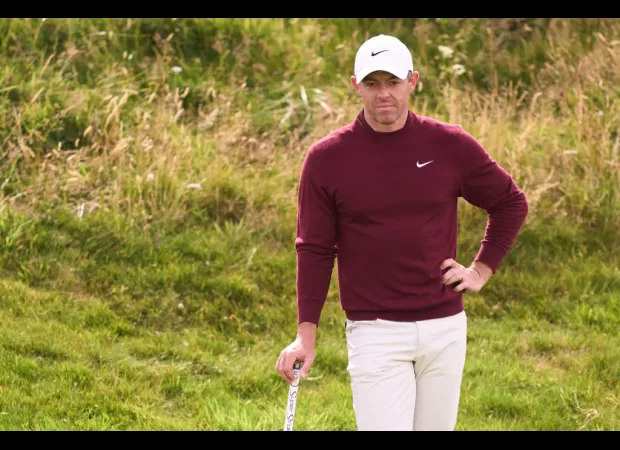 Rory McIlroy expresses frustration after failing to advance at The Open golf tournament.