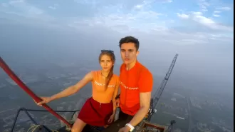 I didn't expect to hear this while climbing the world's second-tallest skyscraper.