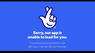Lottery app and site not working, people can't check their results.