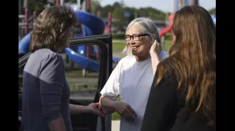 Innocent woman imprisoned for 43 years for murder finally released.