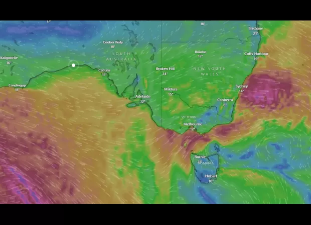 Australia will experience extensive wind and rain for an extended period.