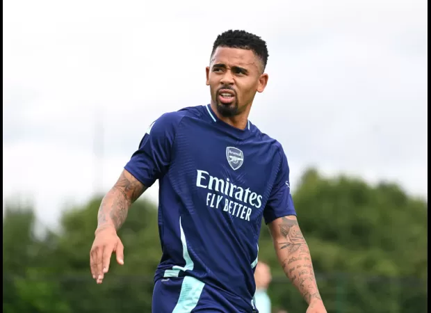 Arsenal's Gabriel Jesus and Emile Smith Rowe both score in a closed-door match.