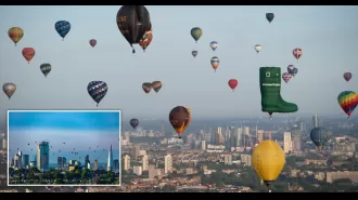 London's hot air balloon competition cancelled due to unfavorable weather, causing another postponement.