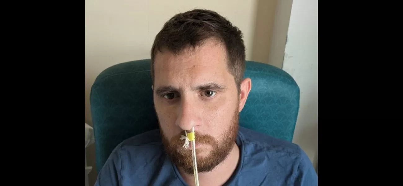 A father of two was left with mobility and speech impairments after contracting a bacterial stomach infection.